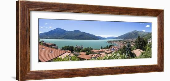 View of the typical village of Gravedona, Lake Como and gardens, Italian Lakes, Lombardy, Italy-Roberto Moiola-Framed Photographic Print