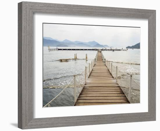 View of the Ubatuba Bay, State of Sao Paulo, Brazil, South America-Karol Kozlowski-Framed Photographic Print