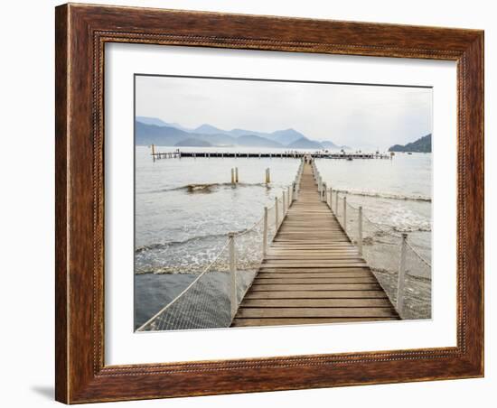 View of the Ubatuba Bay, State of Sao Paulo, Brazil, South America-Karol Kozlowski-Framed Photographic Print