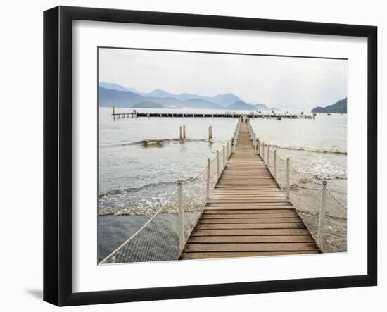 View of the Ubatuba Bay, State of Sao Paulo, Brazil, South America-Karol Kozlowski-Framed Photographic Print