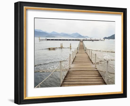 View of the Ubatuba Bay, State of Sao Paulo, Brazil, South America-Karol Kozlowski-Framed Photographic Print