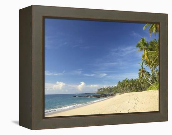 View of the Unspoilt Beach at Palm Paradise Cabanas, Tangalle, South Coast, Sri Lanka, Asia-Peter Barritt-Framed Premier Image Canvas