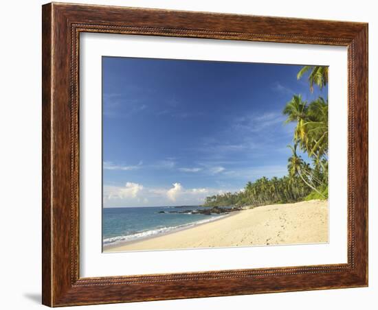 View of the Unspoilt Beach at Palm Paradise Cabanas, Tangalle, South Coast, Sri Lanka, Asia-Peter Barritt-Framed Photographic Print