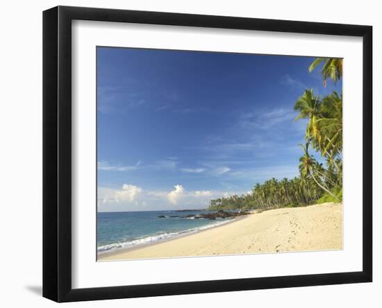 View of the Unspoilt Beach at Palm Paradise Cabanas, Tangalle, South Coast, Sri Lanka, Asia-Peter Barritt-Framed Photographic Print