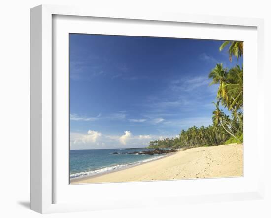 View of the Unspoilt Beach at Palm Paradise Cabanas, Tangalle, South Coast, Sri Lanka, Asia-Peter Barritt-Framed Photographic Print