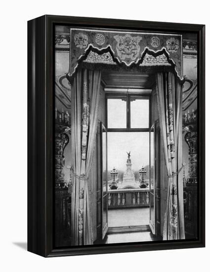 View of the Victoria Monument from Inside Buckingham Palace, London, 1935-null-Framed Premier Image Canvas
