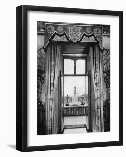 View of the Victoria Monument from Inside Buckingham Palace, London, 1935-null-Framed Giclee Print