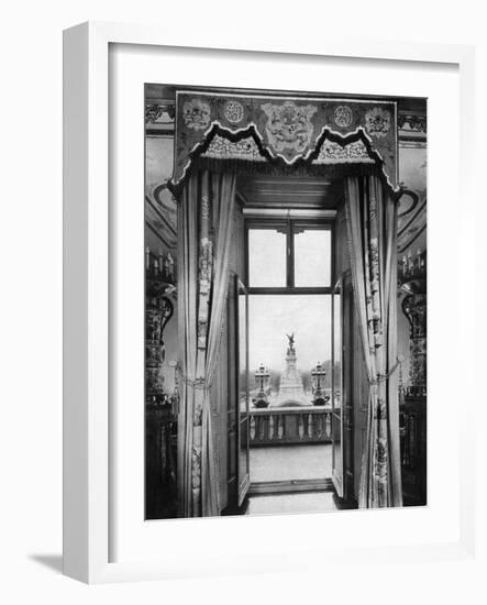 View of the Victoria Monument from Inside Buckingham Palace, London, 1935-null-Framed Giclee Print