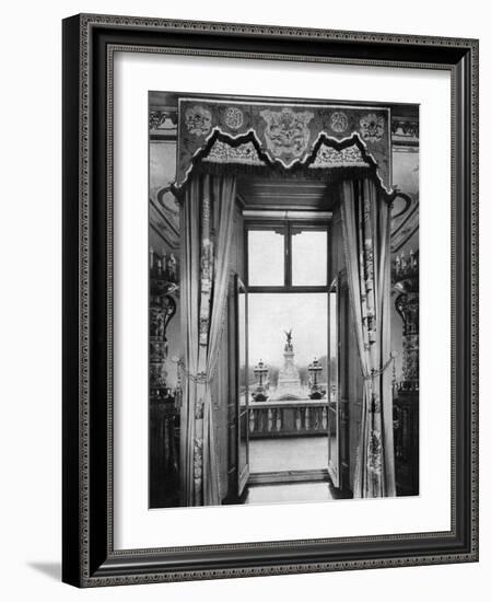 View of the Victoria Monument from Inside Buckingham Palace, London, 1935-null-Framed Giclee Print