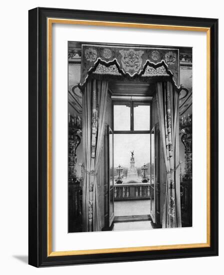 View of the Victoria Monument from Inside Buckingham Palace, London, 1935-null-Framed Giclee Print