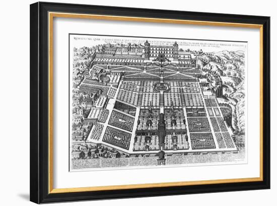 View of the Villa D'Este and Gardens, 1575-Mario Cartaro-Framed Giclee Print