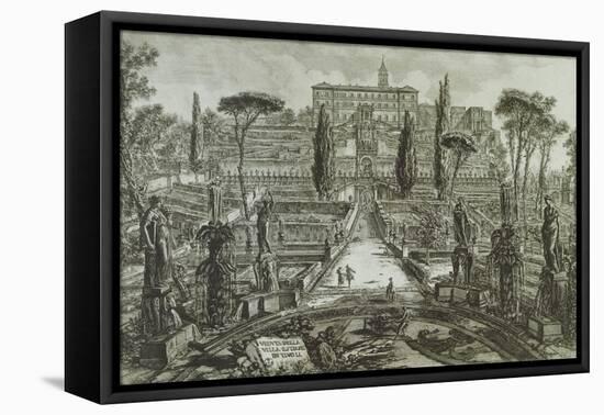 View of the Villa D'Este in Tivoli-Giovanni Battista Piranesi-Framed Premier Image Canvas