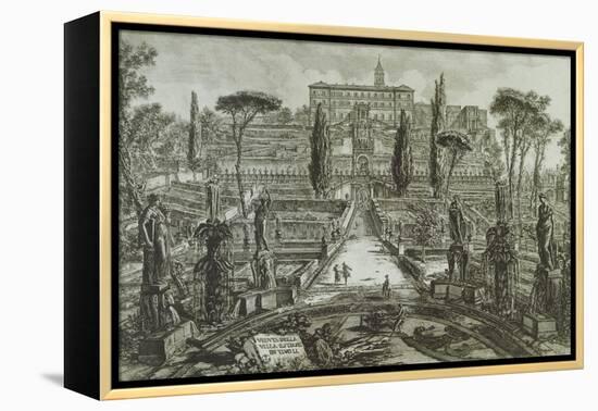 View of the Villa D'Este in Tivoli-Giovanni Battista Piranesi-Framed Premier Image Canvas