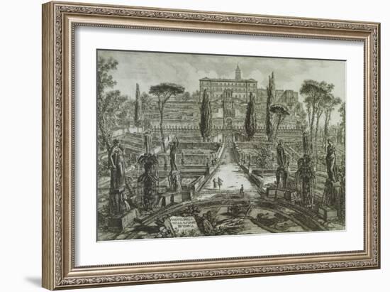 View of the Villa D'Este in Tivoli-Giovanni Battista Piranesi-Framed Giclee Print