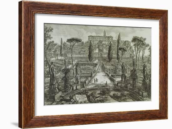 View of the Villa D'Este in Tivoli-Giovanni Battista Piranesi-Framed Giclee Print