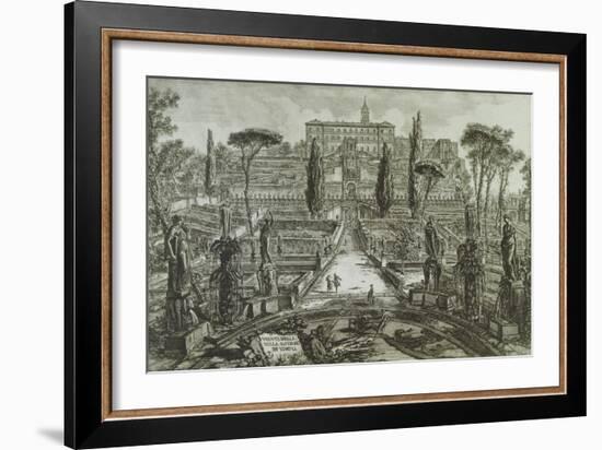 View of the Villa D'Este in Tivoli-Giovanni Battista Piranesi-Framed Giclee Print