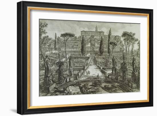 View of the Villa D'Este in Tivoli-Giovanni Battista Piranesi-Framed Giclee Print