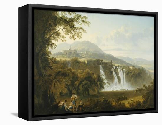 View of the Villa of Marcenas and Falls of Anio-Julius Caesar Ibbetson-Framed Premier Image Canvas