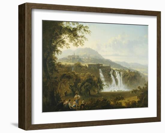 View of the Villa of Marcenas and Falls of Anio-Julius Caesar Ibbetson-Framed Giclee Print