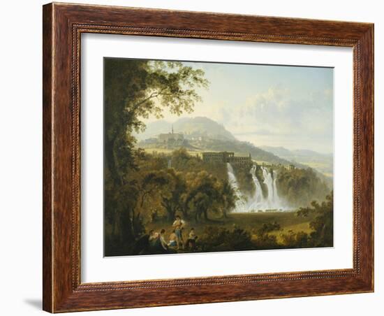 View of the Villa of Marcenas and Falls of Anio-Julius Caesar Ibbetson-Framed Giclee Print