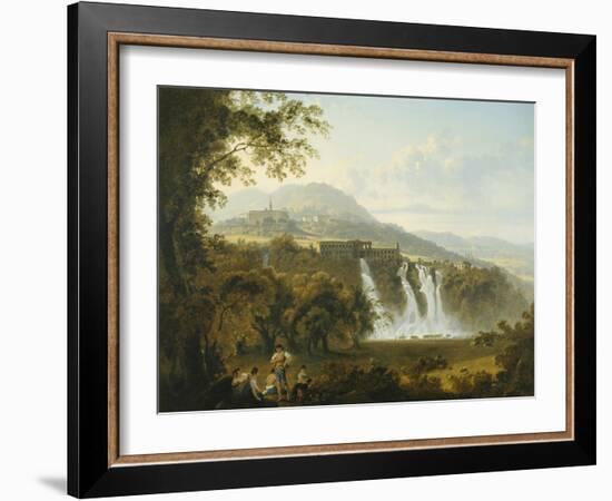 View of the Villa of Marcenas and Falls of Anio-Julius Caesar Ibbetson-Framed Giclee Print