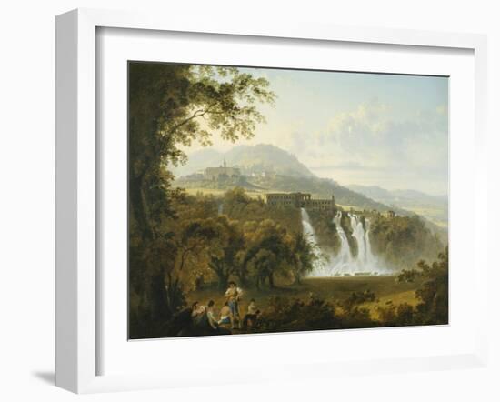 View of the Villa of Marcenas and Falls of Anio-Julius Caesar Ibbetson-Framed Giclee Print