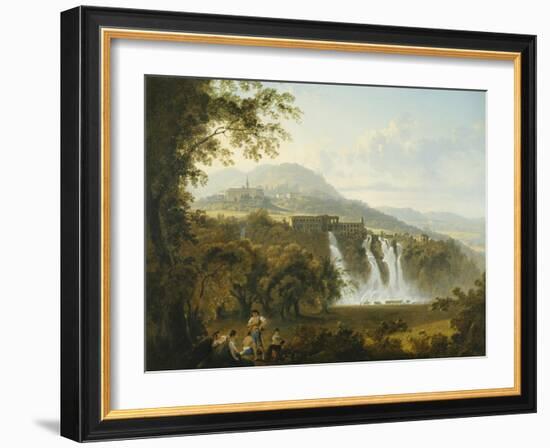 View of the Villa of Marcenas and Falls of Anio-Julius Caesar Ibbetson-Framed Giclee Print