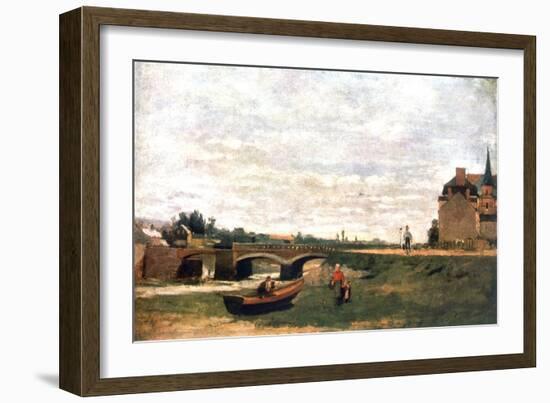 View of the Village, C1855-1892-Stanislas Lepine-Framed Giclee Print