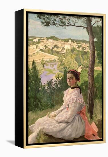 View of the Village, Castelnau, 1868-Frederic Bazille-Framed Premier Image Canvas