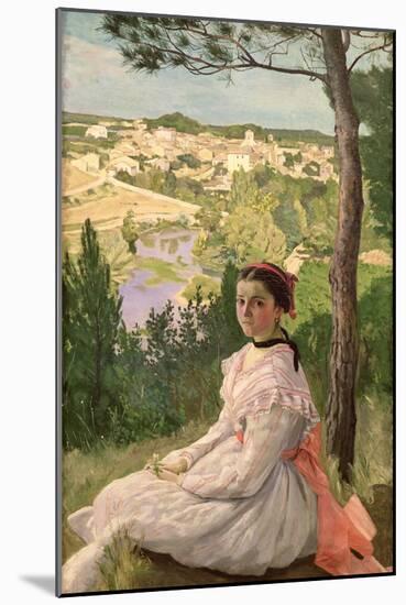 View of the Village, Castelnau, 1868-Frederic Bazille-Mounted Giclee Print