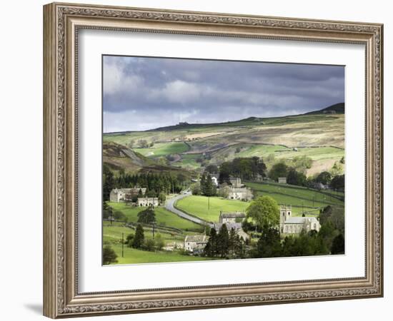 View of the Village of Langthwaite in Arkengarthdale, Yorkshire, England, United Kingdom-John Woodworth-Framed Photographic Print