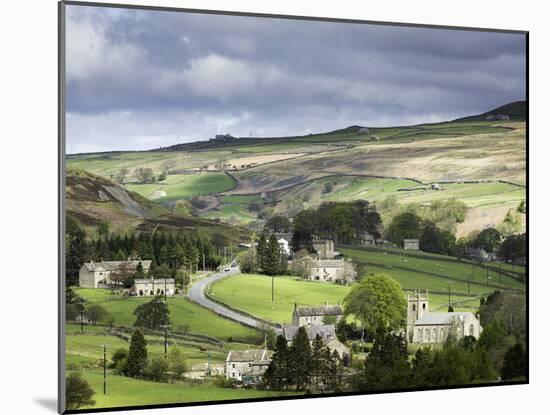 View of the Village of Langthwaite in Arkengarthdale, Yorkshire, England, United Kingdom-John Woodworth-Mounted Photographic Print