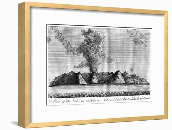 View of the Volcano on Barren Island, Andaman Islands, 1799-null-Framed Giclee Print