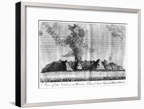 View of the Volcano on Barren Island, Andaman Islands, 1799-null-Framed Giclee Print