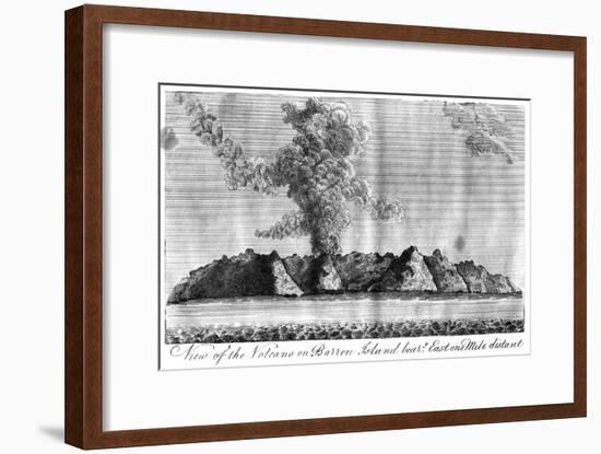 View of the Volcano on Barren Island, Andaman Islands, 1799-null-Framed Giclee Print