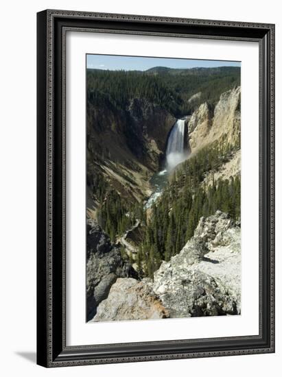View of the Waterfall in the Grand Canyon of the Yellowstone, Yellowstone National Park, Wyoming-Natalie Tepper-Framed Photo