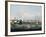 View of the Waterfront at Canton with American, Dutch and British Factories, Chinese School, 1850-null-Framed Giclee Print