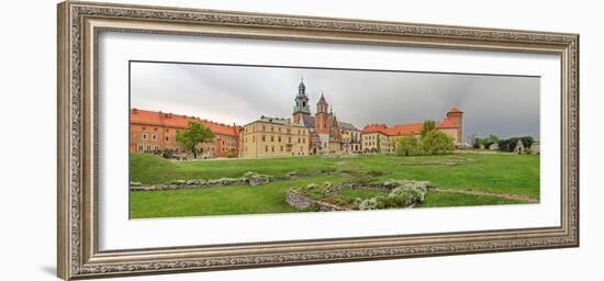 View of the Wawel Castle with the Wawel Cathedral, Krakow, Poland--Framed Photographic Print