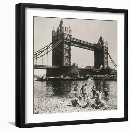 View of the West Side of Tower Bridge, London, C1950-null-Framed Photographic Print