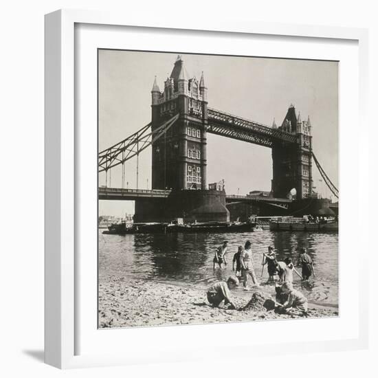 View of the West Side of Tower Bridge, London, C1950-null-Framed Photographic Print