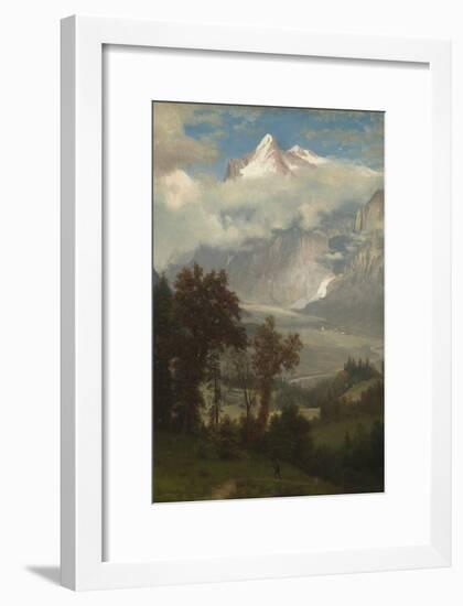 View of the Wetterhorn from the Valley of Grindelwald-Albert Bierstadt-Framed Giclee Print