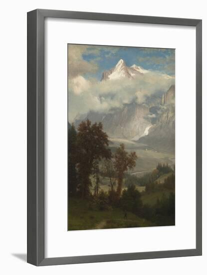 View of the Wetterhorn from the Valley of Grindelwald-Albert Bierstadt-Framed Giclee Print