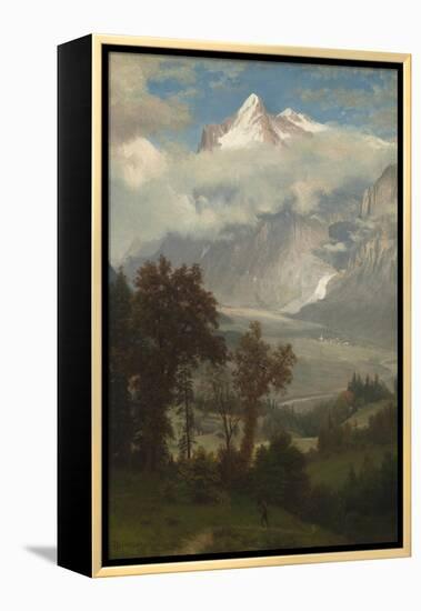 View of the Wetterhorn from the Valley of Grindelwald-Albert Bierstadt-Framed Premier Image Canvas