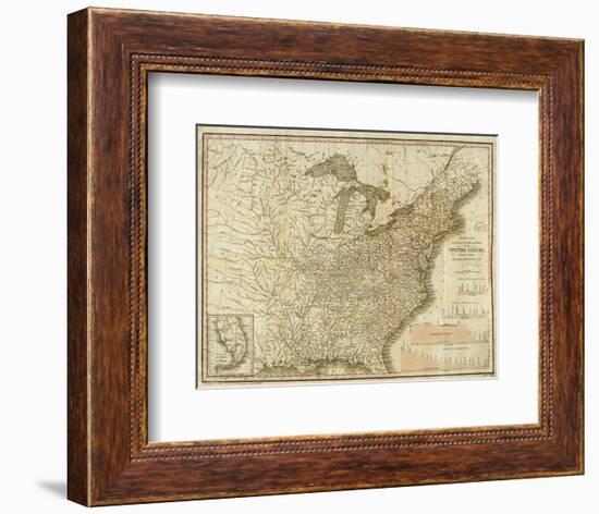 View of the Whole Internal Navigation of the United States, c.1830-Henry S^ Tanner-Framed Art Print