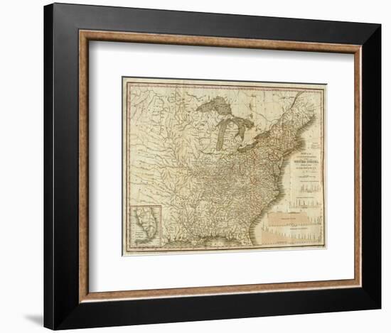 View of the Whole Internal Navigation of the United States, c.1830-Henry S^ Tanner-Framed Art Print