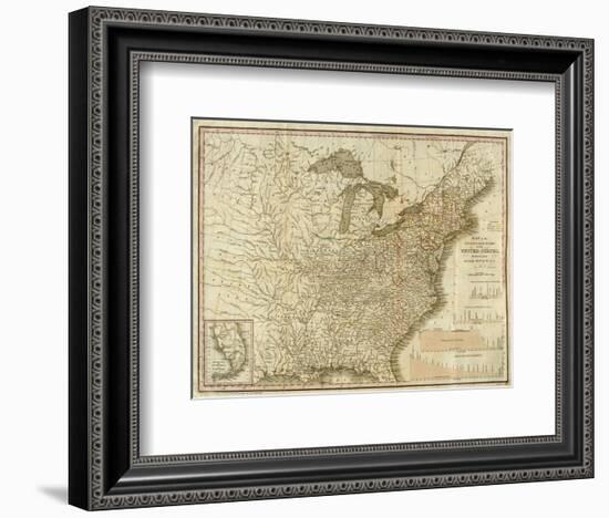 View of the Whole Internal Navigation of the United States, c.1830-Henry S^ Tanner-Framed Art Print