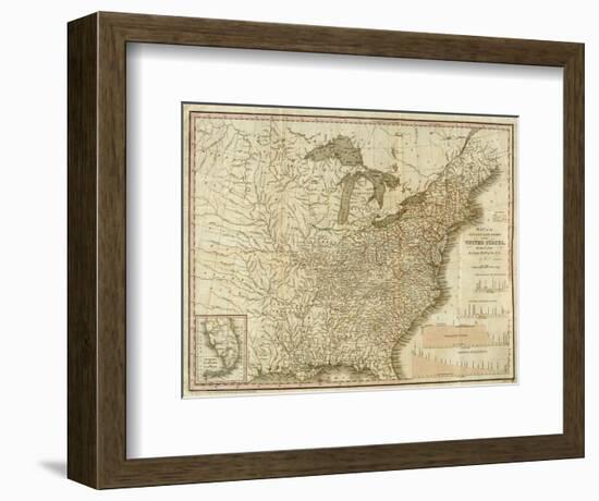 View of the Whole Internal Navigation of the United States, c.1830-Henry S^ Tanner-Framed Art Print