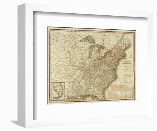 View of the Whole Internal Navigation of the United States, c.1830-Henry S^ Tanner-Framed Art Print