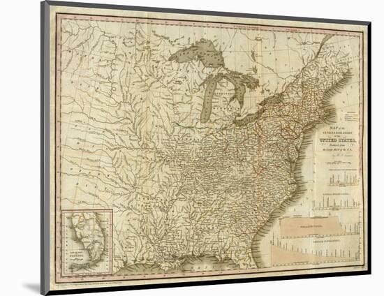 View of the Whole Internal Navigation of the United States, c.1830-Henry S^ Tanner-Mounted Art Print