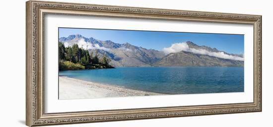 View of the Wilson Bay, Lake Wakatipu Seen from Glenorchy-Queenstown Road, Otago Region-null-Framed Photographic Print